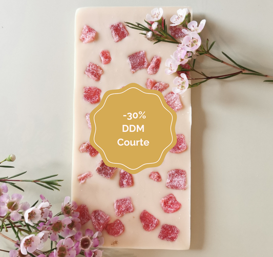 Imparfait - Tablette Chocolat Blanc Amande et Fraise