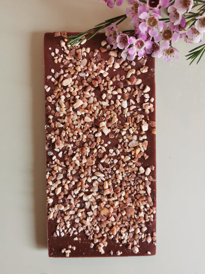 Tablette Chocolat Amande et éclats de noisettes caramélisées