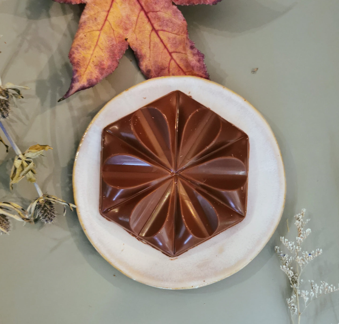 Tablette Hexagone Intérieur Praliné Croustillant